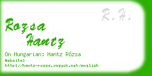 rozsa hantz business card